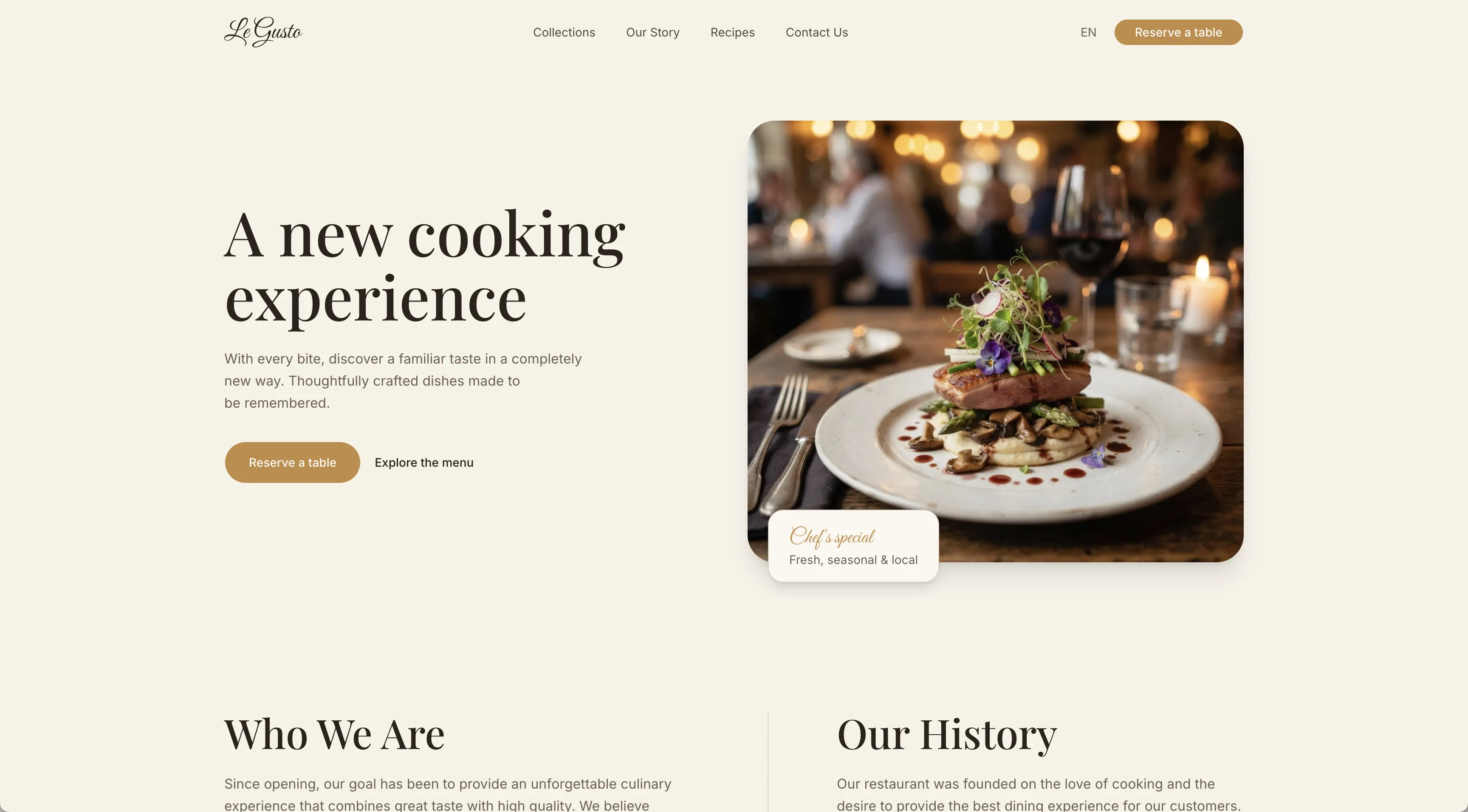 Preview of Restaurant template